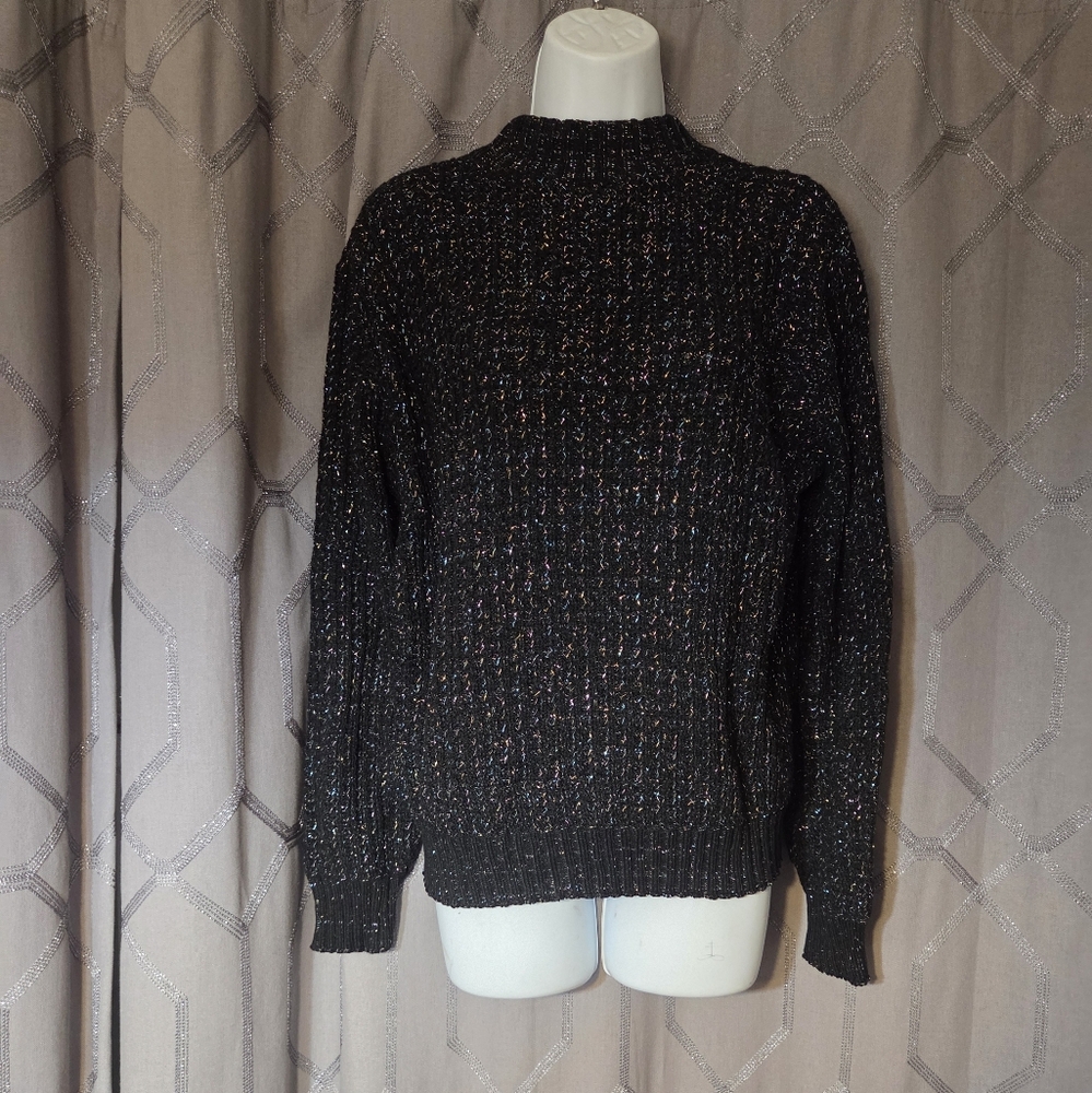 Vintage Bel Ami Black Knit Sweater Made Im USA
